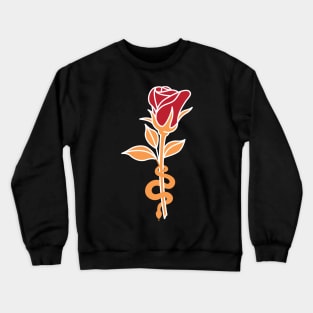 The red rose and snake Crewneck Sweatshirt